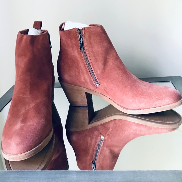 Frye Alton Suede Leather Chelsea Boots Rosewood - Picture 16 of 16